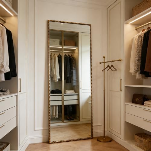 Antique Full Length Mirror, Rectangle Baroque Floor Mirror Decorative - Image 6