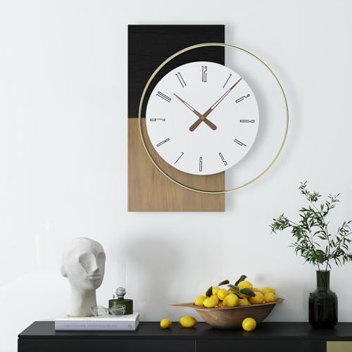19x16 Inch Modern Silent Wall Clock Battery Operated - Image 3