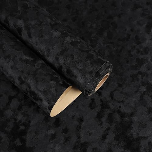 Black Velvet Drawer Liners for Dresser Jewelry Box 15.7"x160" Self Adhesive by EaseStick