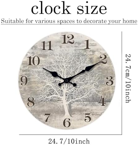 XFM Tree of Life Wall Clock 10 Inch Silent - Image 6