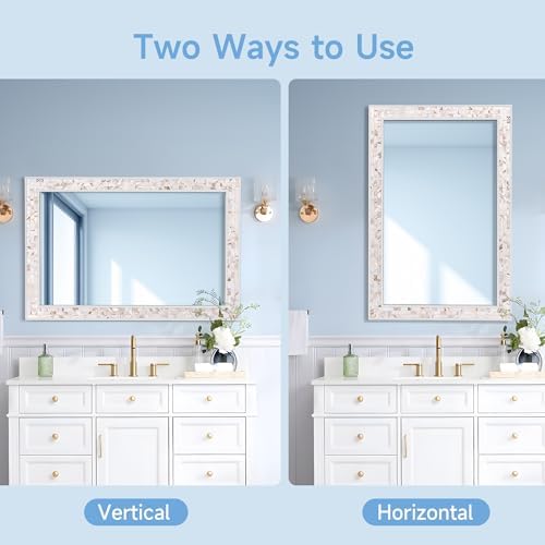 Tanmicoshomy White Bathroom Vanity Mirror 30x40 Inch - Image 6