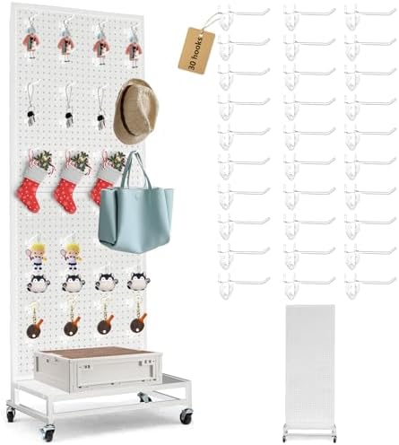 Eastern Tree Metal Pegboard Display Stand 2'x 5'with Base Plate, Pegboard by EasternTree