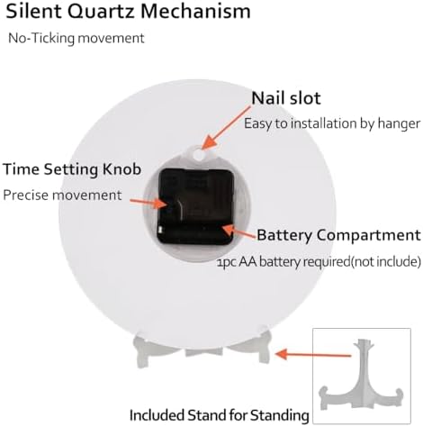 Coffee Wall Clock 9.84 Inch Silent Wall Clocks Battery Operated Non Ticking - Image 6