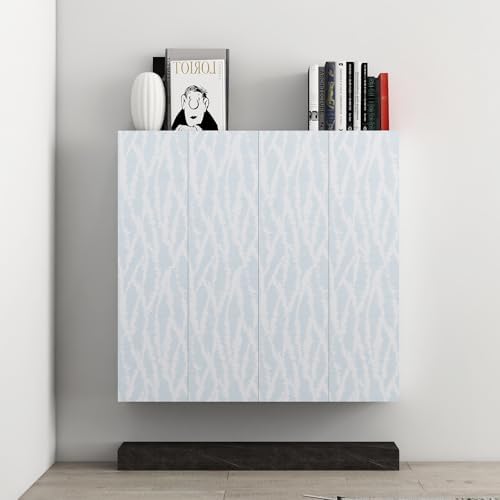 GloryTik Blue Peel and Stick Wallpaper Modern Wall Paper Peel and Stick - Image 4
