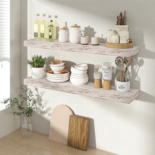 Acovy 30 Inch Floating Shelves for Wall 2 Pack, Wall Mounted Floating Shelf - Image 2