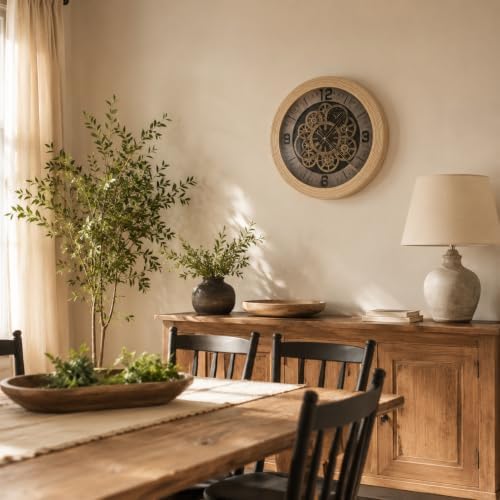 Real Moving Gears Wall Clock Large Farmhouse Clocks - Image 6