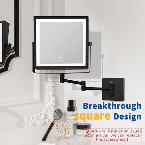 Ruacq Wall Mounted Makeup Mirror - Image 2