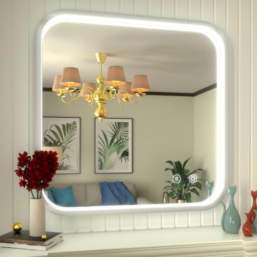 30"x30" Silver LED Bathroom Mirror by JSneijder