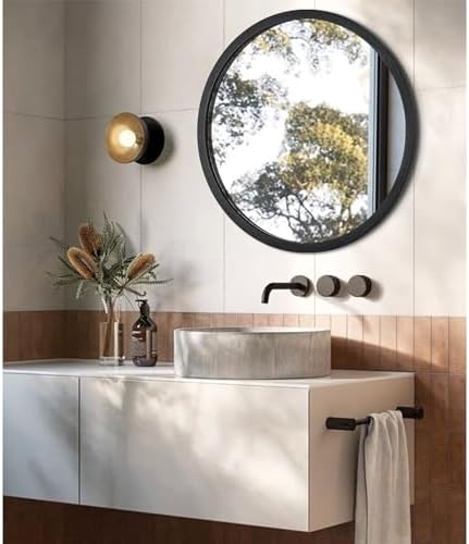 JJUUYOU Round Mirrors for Wall 20 Inch Hanging Circle Mirror for Bathroom - Image 4
