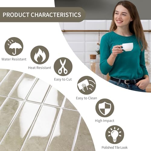10 Sheets Upgraded Thicker Design Subway Tile Peel and Stick Backsplash - Image 2