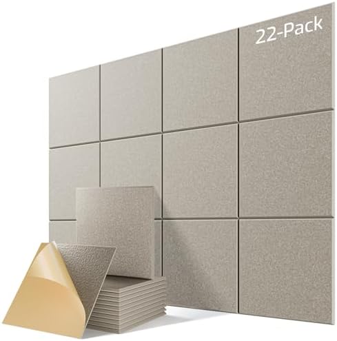 22 Pack Sound Proof Foam Panels by Lebenforce