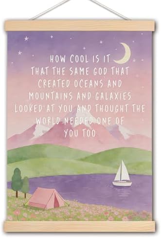 DNEULYR Inspirational Pink Christian Wall Art Poster 12x16 Inches by Unknown