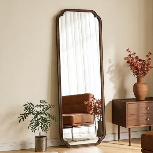 HOMECOOKIN Full Length Mirror Wall Mounted, Rustic Wooden Frame Floor Mirror by HOMECOOKIN