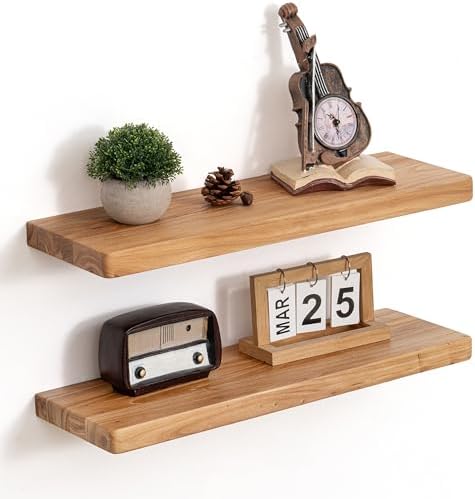 Floating Shelves for Wall, Round Edge Wall Shelves by FLYJOE