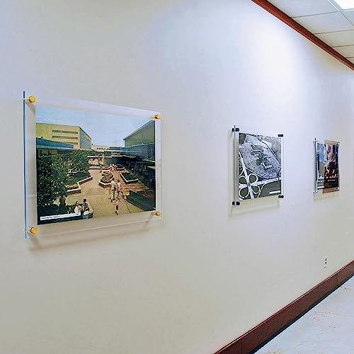 Azar Displays 105514-BLK Acrylic Floating Double Panel Wall Frame, 8.5" x11" - Image 6