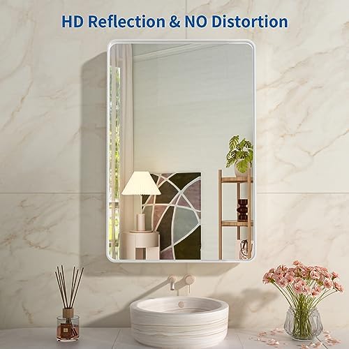 WEER White Bathroom Vanity Mirror 24x36 Inch - Image 2