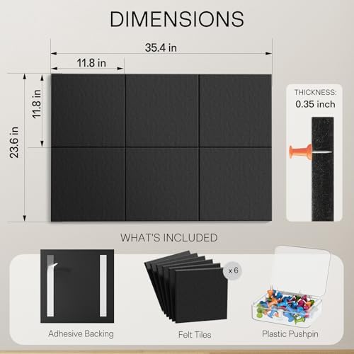 MaxGear Felt Bulletin Board 36" x 24" - Image 4