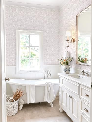 Safiyya Peel and Stick Wallpaper Pink Boho Contact Paper - Image 3