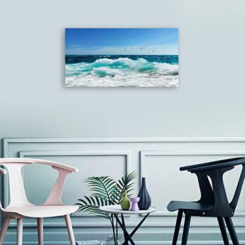 Ocean Waves Canvas Wall Art for Living Room Wall Decor Summer Beach Canvas - Image 6