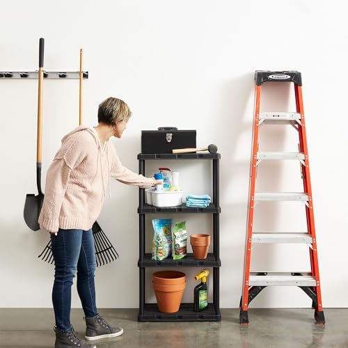 Gracious Living Knect-A-Shelf 4 Shelf Light Duty Storage Rack - Image 2