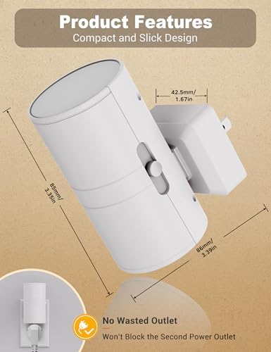 JandCase Night Lights Plug into Wall, Dimmable Night Light, Dusk to Dawn - Image 6