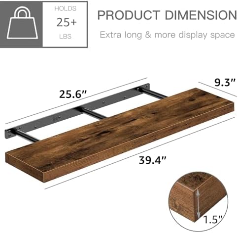QEEIG Long Floating Shelves for Wall - Image 3