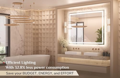 Keonjinn 48x40 Inch LED Bathroom Mirror - Image 2