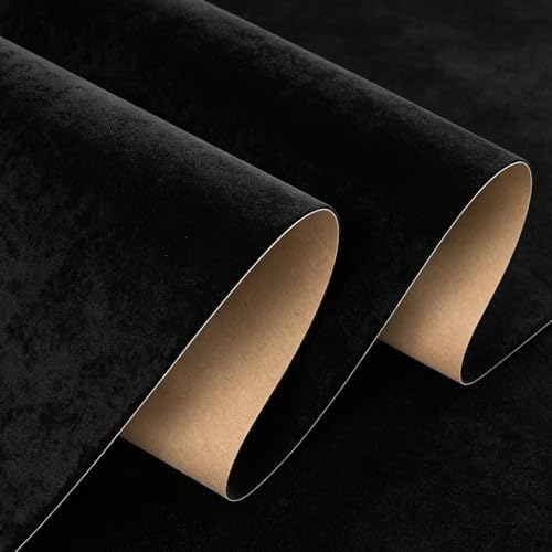 Stickyart Black Velvet Wallpaper Peel and Stick 12"x80" Self Adhesive Luxury by Stickyart