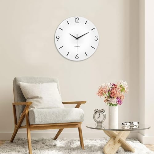 XFM Modern Simple Wall Clock 16 Inch White Minimalist - Image 2