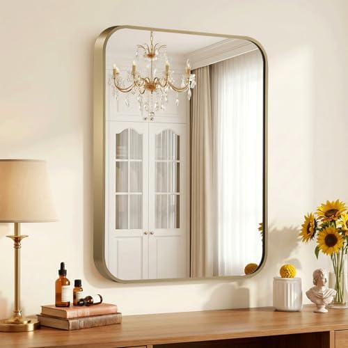 Matte Gold Bathroom Vanity Mirror by Titameg