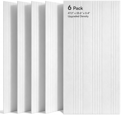 SODOCT 6 Pack Large Acoustic Panels, 47.2" X 23.6" X 0.4" Sound Proof Panels by SODOCT