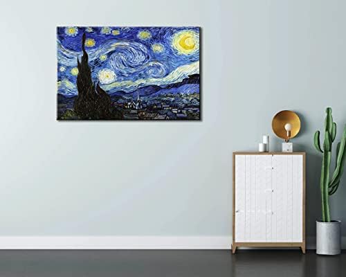 OKEXCKK Starry Night, Vincent Van Gogh Art Reproduction, Large Giclee Canvas - Image 4