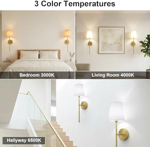 Wall Sconces Set of Two, Battery Operated Rechargeable Wireless Sconces Wall - Image 2