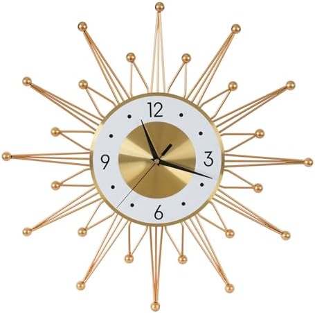 Large Wall Clock 20'' Modern Big Wall Clock Starburst Mid-Century Decor by Unknown