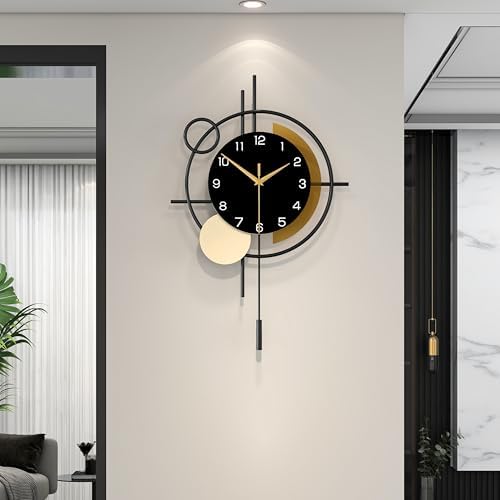 Wall Clock for Living Room Decor Modern Clock Pendulum Silent by CreativeWallClock