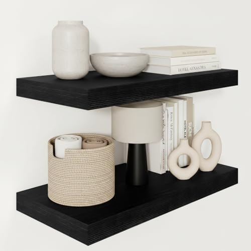 Vivelove 12" Deep Floating Shelves 24x12” Set of 2 by VIVELOVE