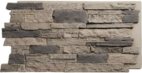 EverStone Acadia Ledge Faux Stone Panel, Urban Color by EkenaMillwork