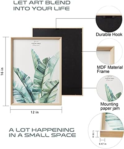 12x16IN Green Plant Eucalyptus Leaf Framed Wall Art - Image 5