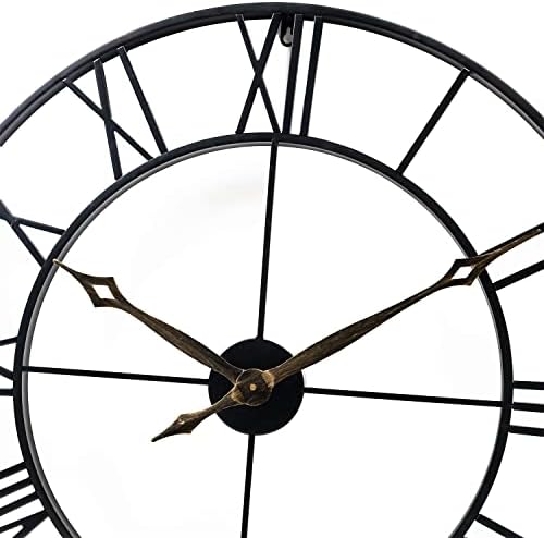 CLXEAST Large Wall Clock 30 Inch, Metal Roman Numeral Wall Clock Modern - Image 6