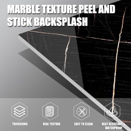 Marble Peel and Stick Backsplash 23.6 x11.8 in - Image 3