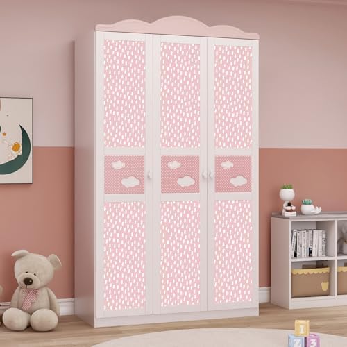 HAOKHOME Peel and Stick Wallpaper Pink White Girly Kids Room 17.3in x32.8ft - Image 4