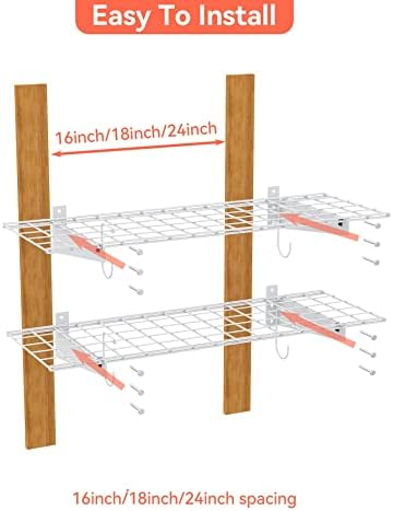 TORACK 2-Pack Garage Wall Shelves - Image 5