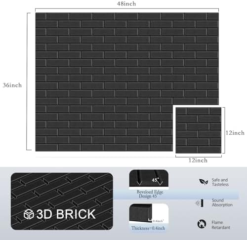 ArtVivid 24 Pack Acoustic Panels, Brick Sound Proof Foam Panels - Image 2