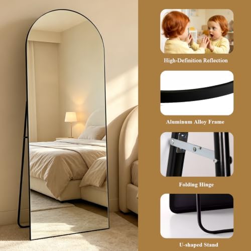 Arched Full Length Mirror, Wall Mounted or Leaning Dressing Mirror, Wall Mirror - Image 6