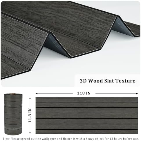 Peel and Stick 3D Textured Wood Slat Panels - Image 6