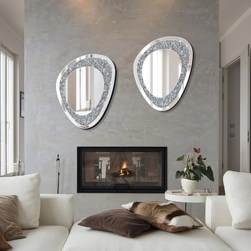 DMDFIRST Modern Irregular Shaped Wall Mirror – 21.6x16 Inch Decorative Oval - Image 6