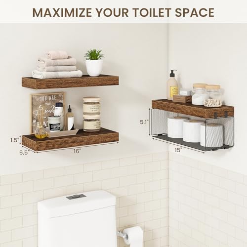Acovy 16in Bathroom Floating Shelves - Image 3