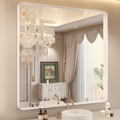 WEER White Bathroom Vanity Mirror 36x36 Inch by WEER