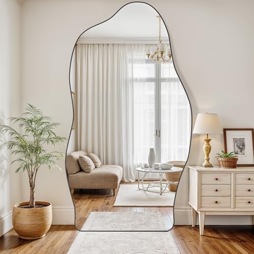 Antok Irregular Full Length Mirror, Standing Hanging Leaning Irregular Mirrors - Image 3