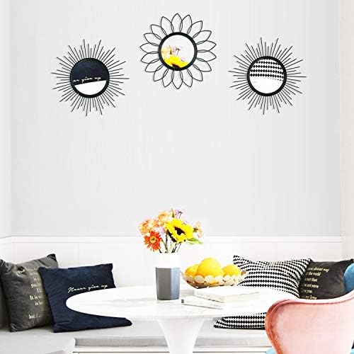 3 Pack Metal Mirror for Wall Cute Sunburst Wall Mirror Home Decor Wall Art - Image 2